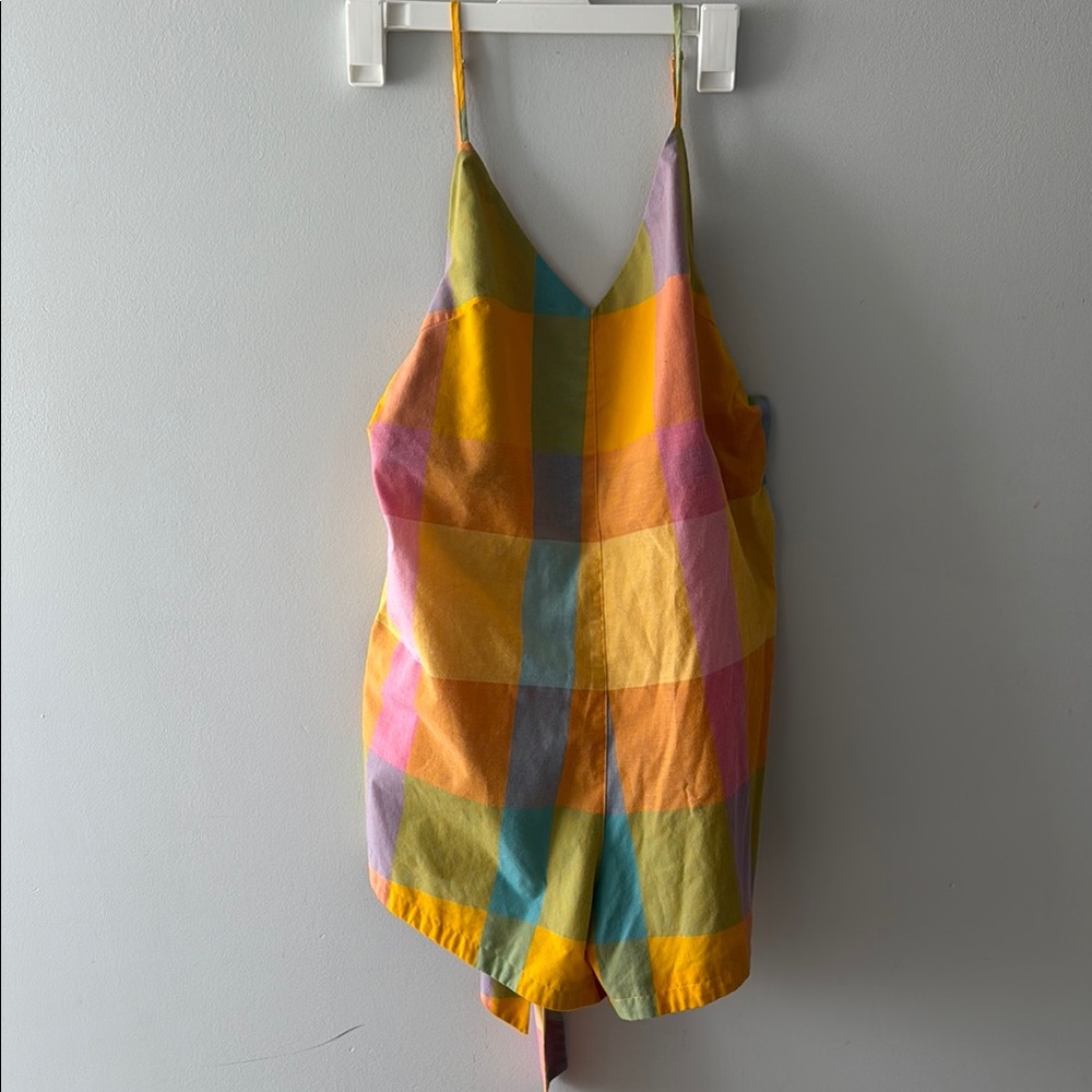 Colorful Plaid Romper